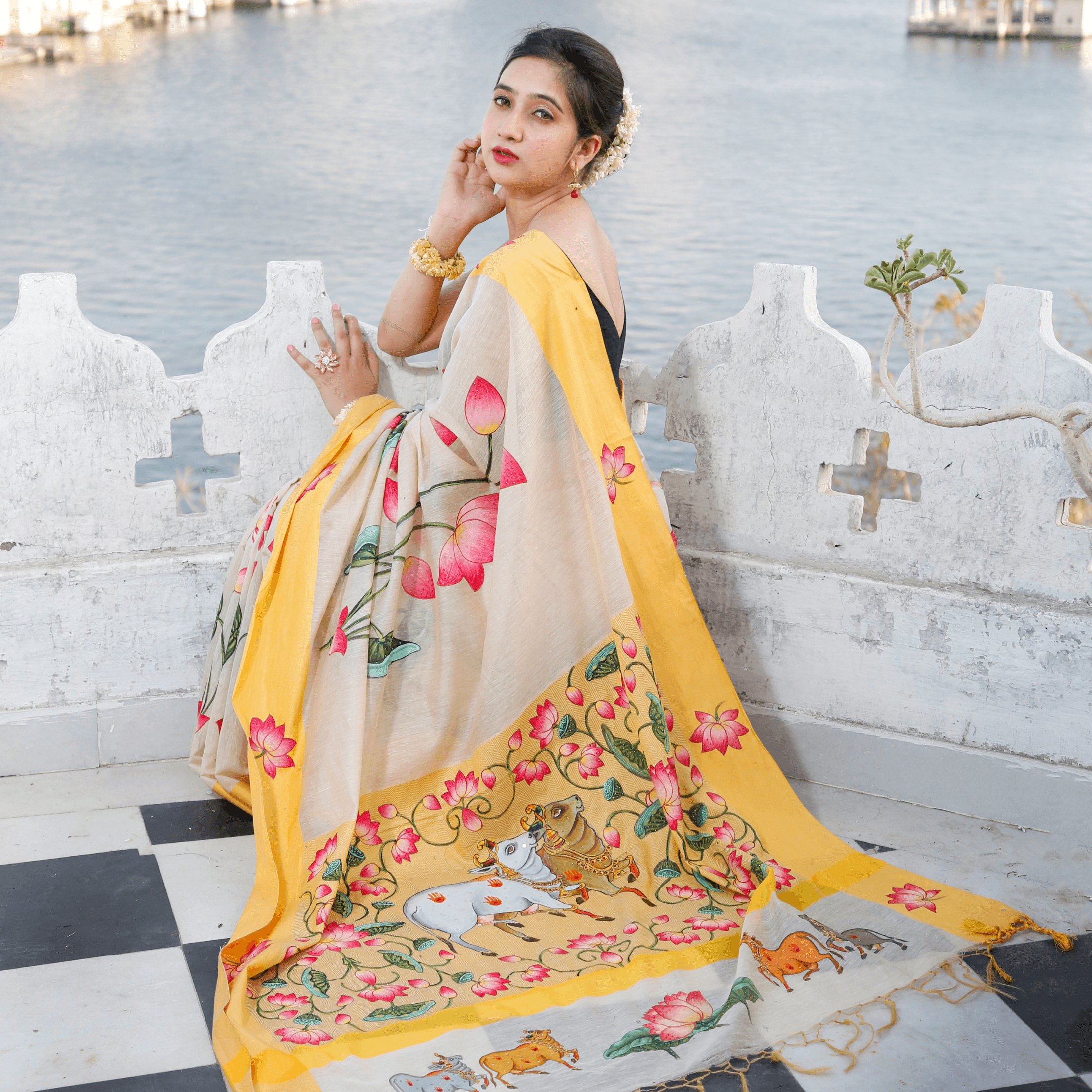 Fashion model in saree — MN Photography Studio Udaipur