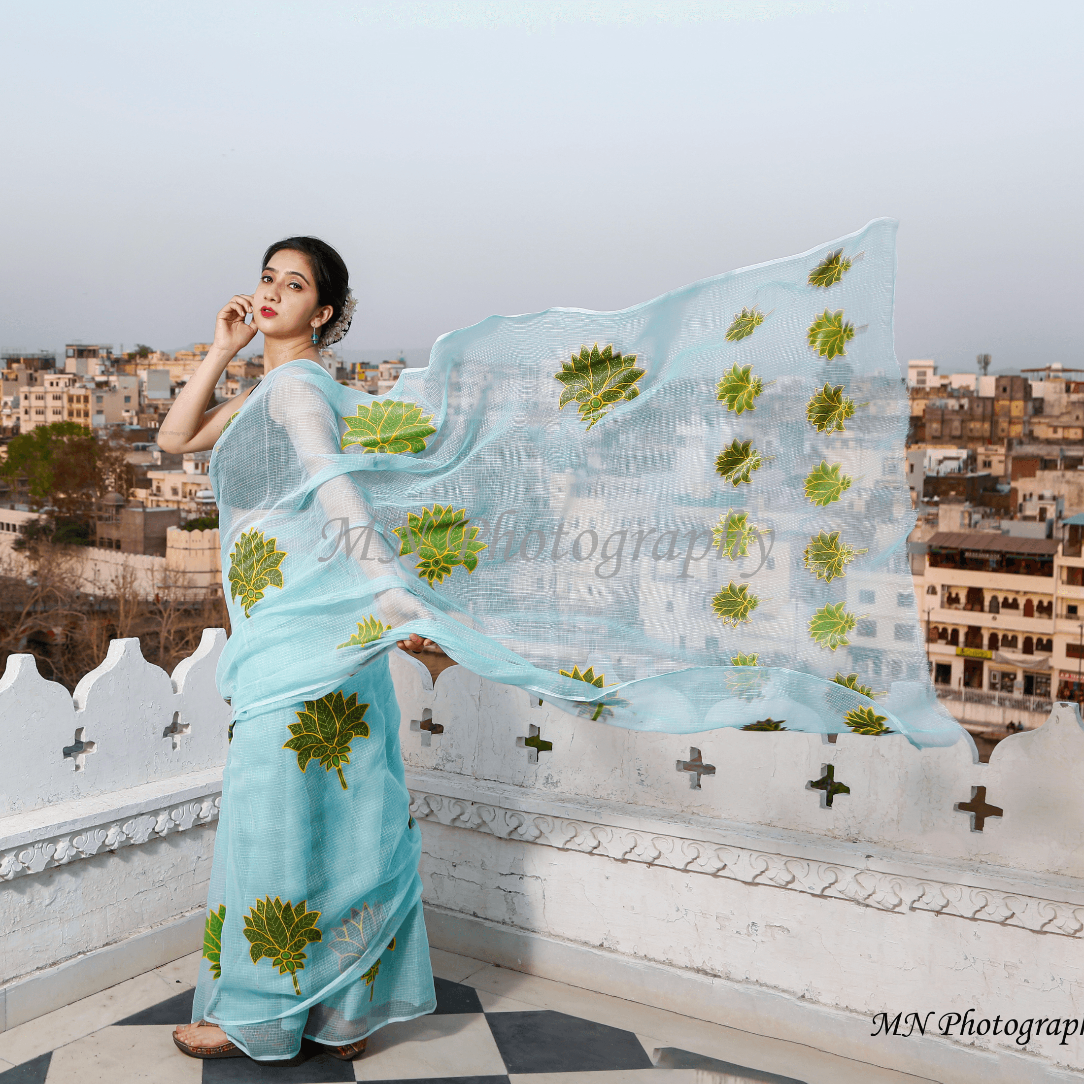 Rooftop sunset fashion photography Udaipur — MN Photography Studio