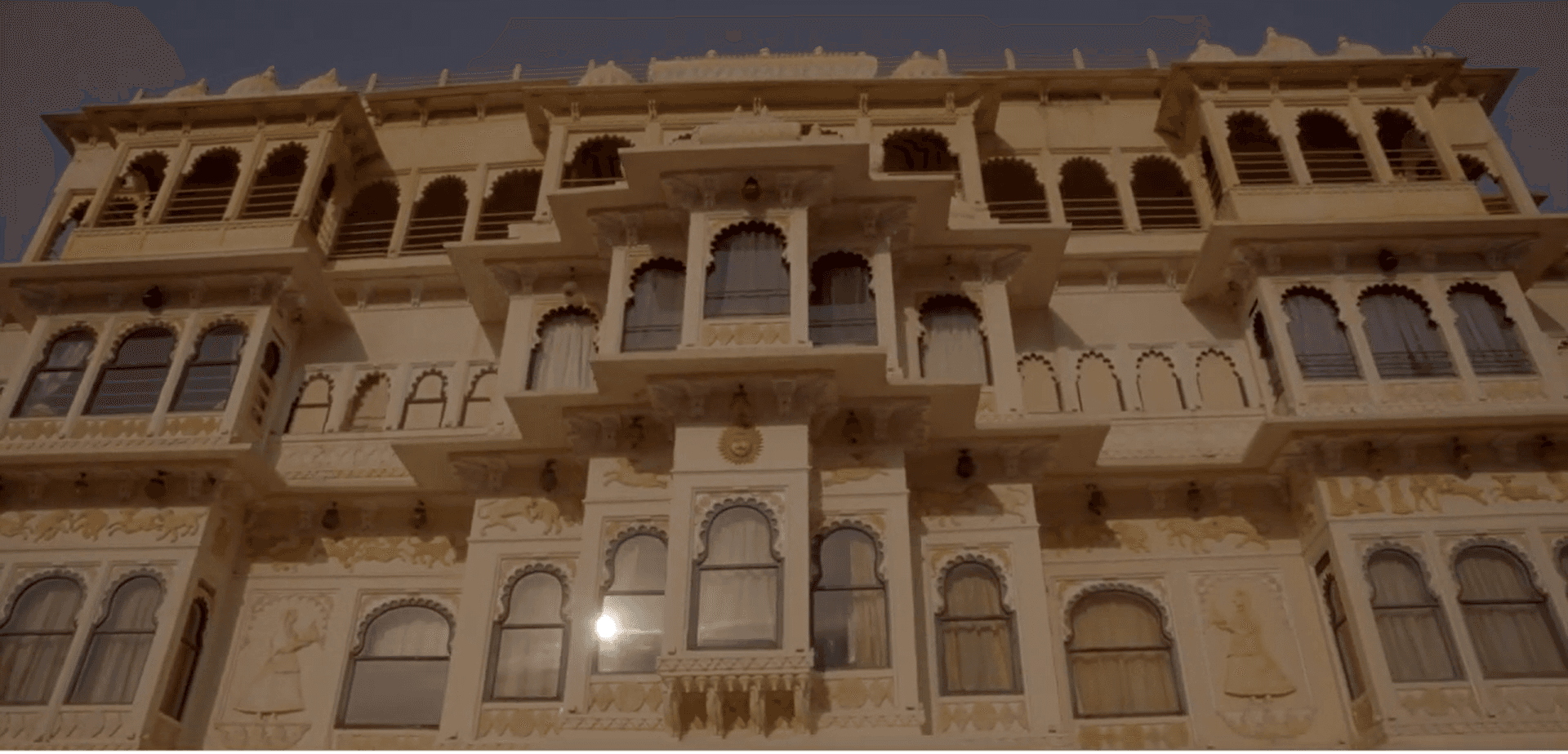 Palace hotel facade photography on Lake Pichola Udaipur
